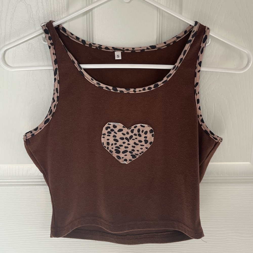 Cute indie brown tank size S
